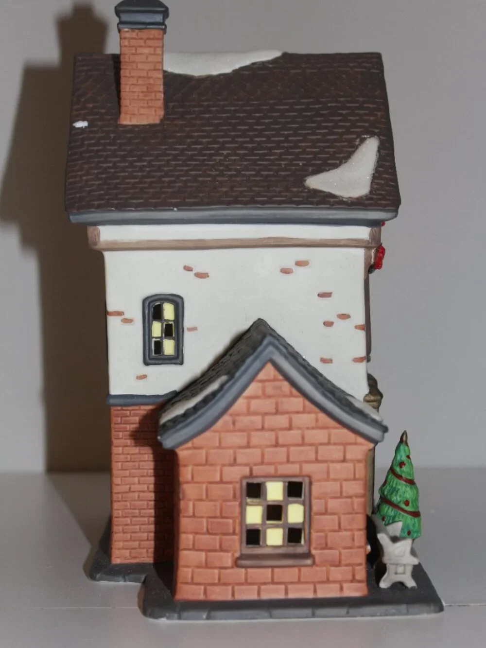 Vintage Heartland Valley Village Christmas Porcelain House Bike Bicycle Shop